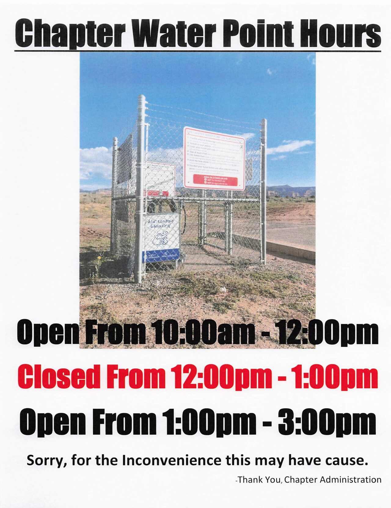 Announcements Lukachukai